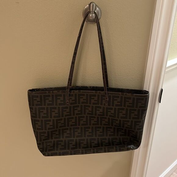 Fendi Roll Tote Zucca Coated Canvas Bag - Picture 2 of 16